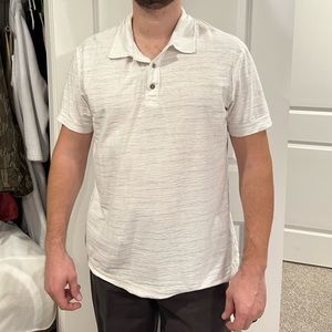 XL White Short Sleeve Polo